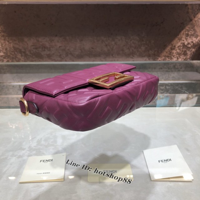 FENDI精品女包 芬迪BAGUETTE羊皮手袋 Fendi 0191s迷你肩背斜挎包 fdzg2523